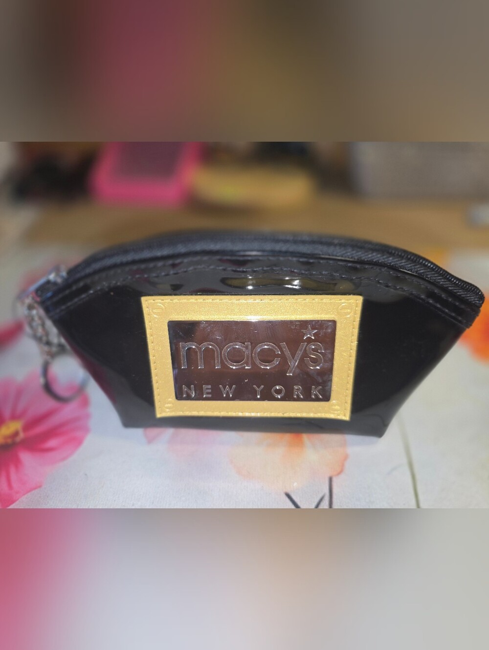 Marc Jacobs Black and Gold Card Holder Pouch